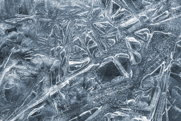 Nature background with ice patterns