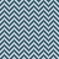 Seamless pattern with white and blue chevron