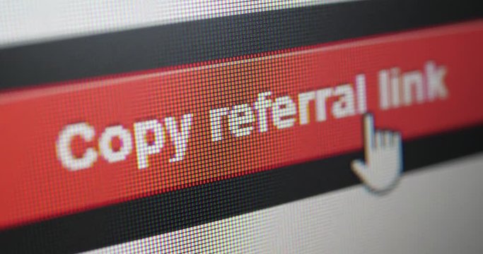 clicking copy referral link button