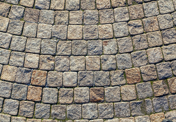 Stone pavement. View from above