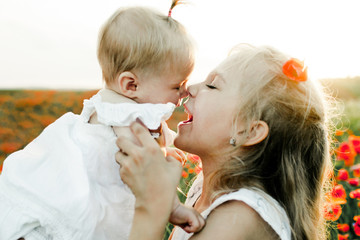 a girl having fun with her little sister