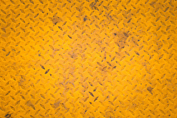 yellow metal sheet background and texture, grunge steel plate background.