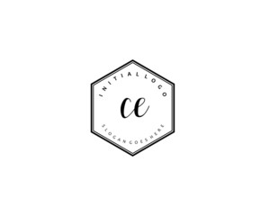 CE Initial handwriting logo vector