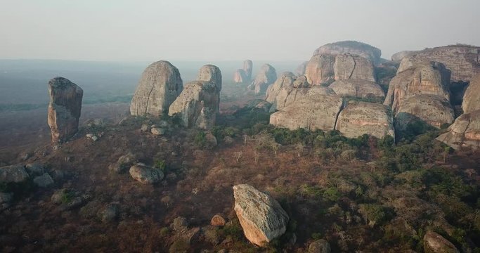Black rocks at Pungo Andongo National Park, Angola, Africa