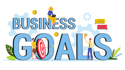 Business goal concept. Idea of moving towards success