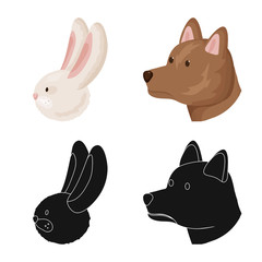 Isolated object of agriculture and breeding symbol. Collection of agriculture and organic vector icon for stock.