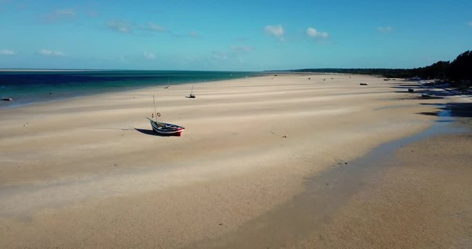 Fishing boats on the beach of Vilanculos, Mozambique