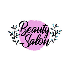 Brush style logo beauty and spa product, personal care