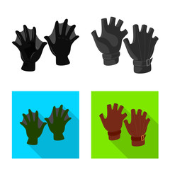 Vector illustration of silhouette and safety symbol. Collection of silhouette and comfort vector icon for stock.