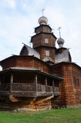 old wooden church in the city of Suzdal
