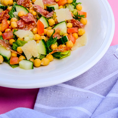 Fresh Healthy Salami Sausage Salad