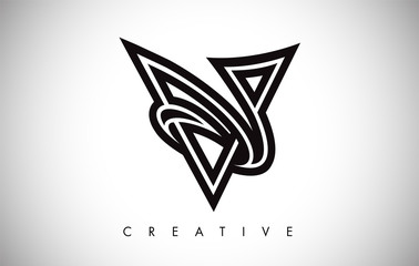 V Letter Modern Trendy Design Logo. Letter V Icon Logo with Modern Monogram