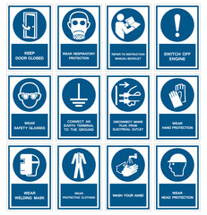 Safety PPE Must Be Worn Sign Isolate On White Background,Vector Illustration