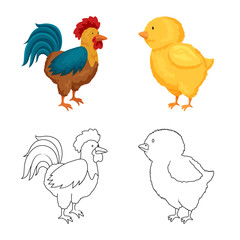 Isolated object of breeding and kitchen symbol. Set of breeding and organic vector icon for stock.