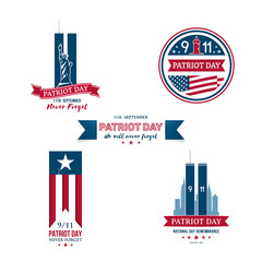 USA Patriot day collection. Design templates set for Remembrance day. - obrazy, fototapety, plakaty