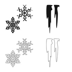 Vector illustration of texture and frozen symbol. Collection of texture and transparent stock vector illustration.