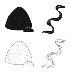 Isolated object of protein and sea sign. Collection of protein and natural stock vector illustration.