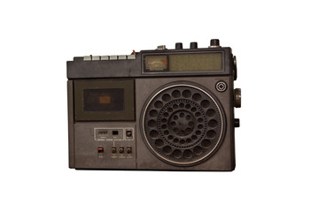 Old retro radio,vintage and antique object.