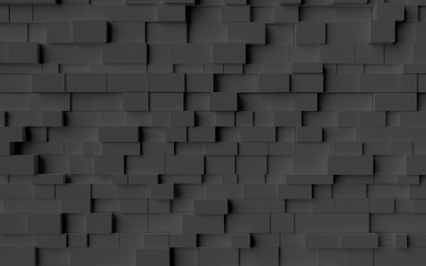 abstract greybackground, abstract wallpaper. 3d paper cube of irregular sizes and position, on grey background. 3d illustration. illustrazione 3d di cubi grigi di dimensioni irregolari