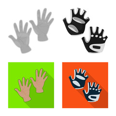 Vector design of silhouette and safety icon. Collection of silhouette and comfort stock symbol for web.