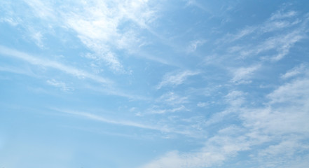 Blue skies and clouds in the summer