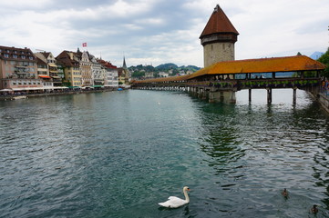 wooden bridge in Lucerne
