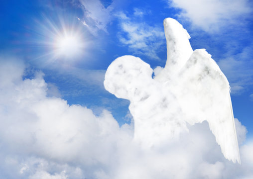 Angel of cloud in the sky