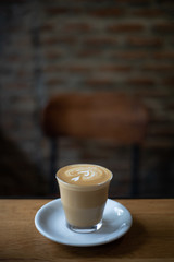 coffee latte art in coffee shop