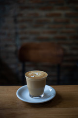 coffee latte art in coffee shop