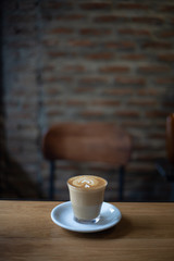 coffee latte art in coffee shop