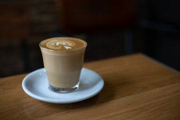coffee latte art in coffee shop