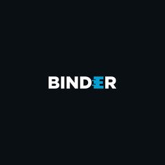 binder typography logo black white