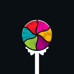 candy circle logo colorful abstract