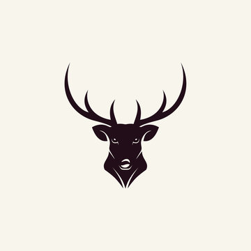 deer head logo classic silhouette