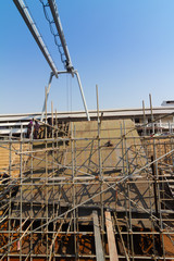 Ship building shoot inside of dry dock
