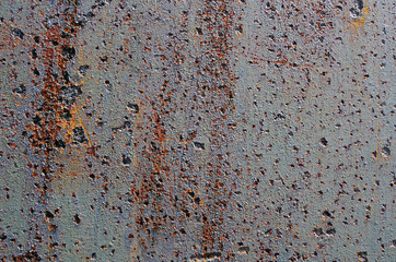 Close up view of a rusty metal plate