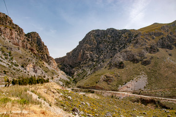 View of the Kotisfou Canyon on the Greek island of Crete
