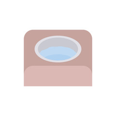 pet water bowl on white background