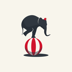 elephant circus vector logo illustration © Payz