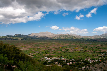 Naklejka premium View over the Lasithi Plateau on the Greek island Crete
