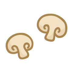 Champignon Mushroom kawaii doodle flat vector illustration icon