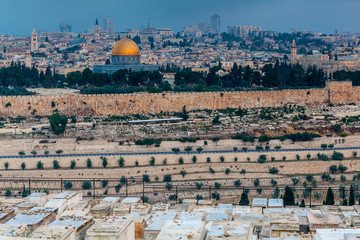 Fototapeta premium Nice panorama of the city of Jerusalem
