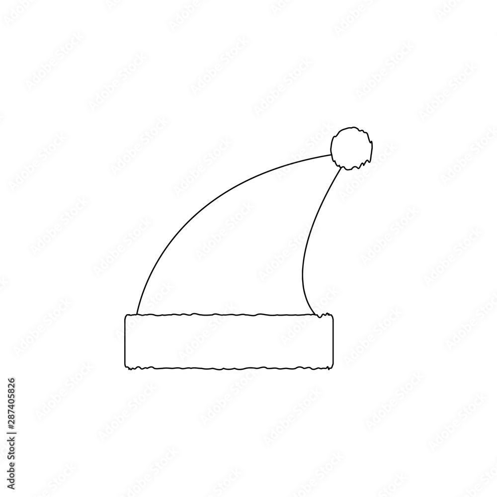 Poster christmas hat icon. element of chrismas for mobile concept and web apps icon. outline, thin line ico