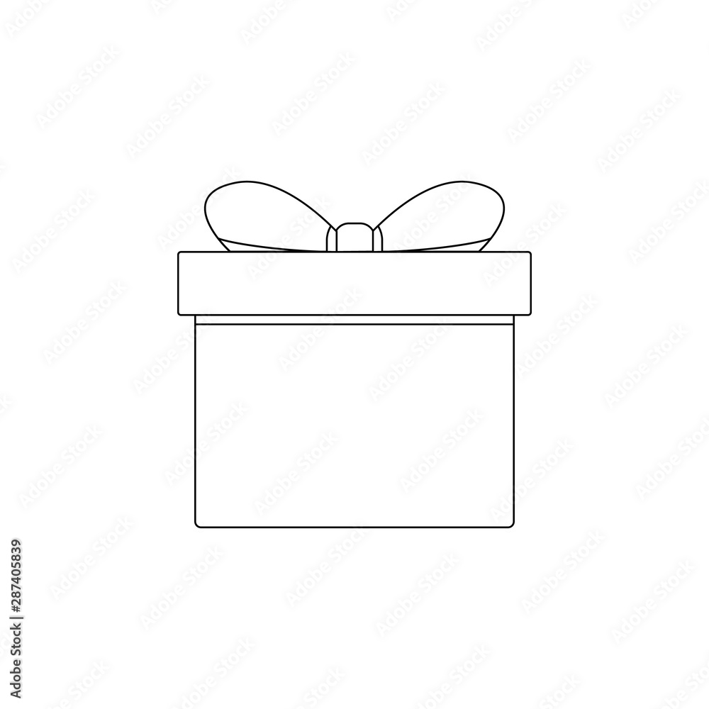 Poster gift icon. element of chrismas for mobile concept and web apps icon. outline, thin line icon for web