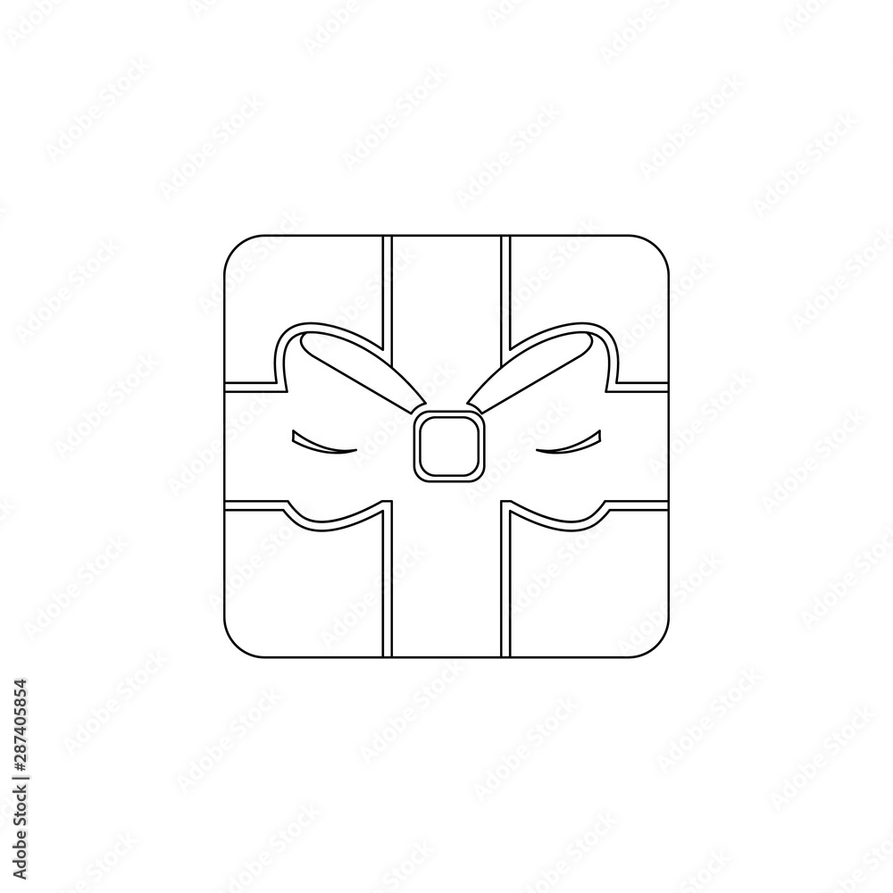 Poster gift icon. element of chrismas for mobile concept and web apps icon. outline, thin line icon for web