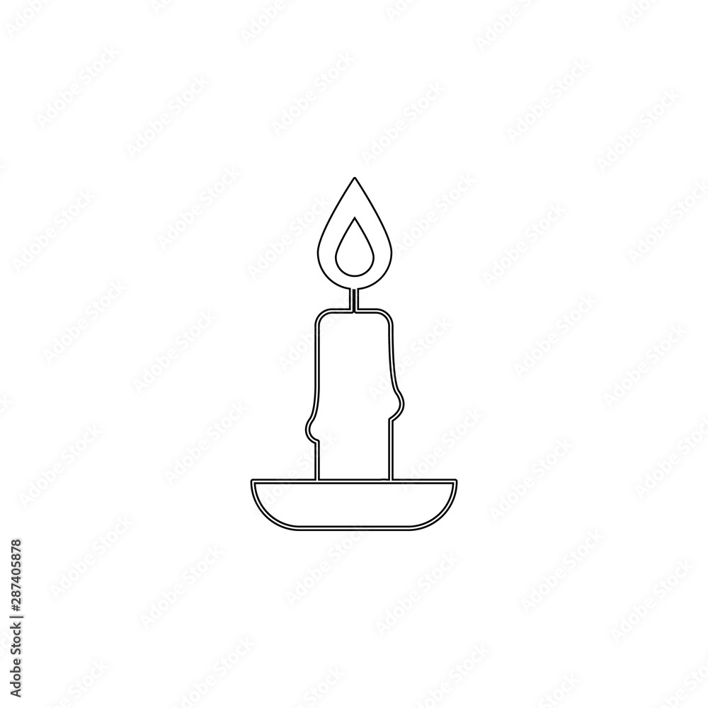 Poster candle icon. element of chrismas for mobile concept and web apps icon. outline, thin line icon for w