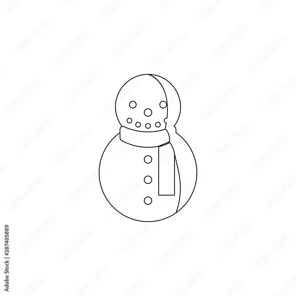 Poster snowman icon. element of chrismas for mobile concept and web apps icon. outline, thin line icon for 