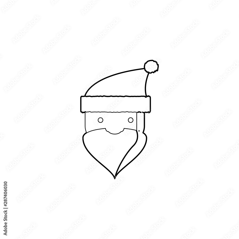 Poster santa claus icon. element of chrismas for mobile concept and web apps icon. outline, thin line icon 