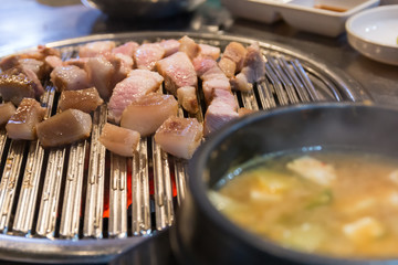 Samgyupsal Korean style pork bbq,