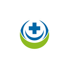 Health care and medical logo design with using cross icon medical icon symbol template